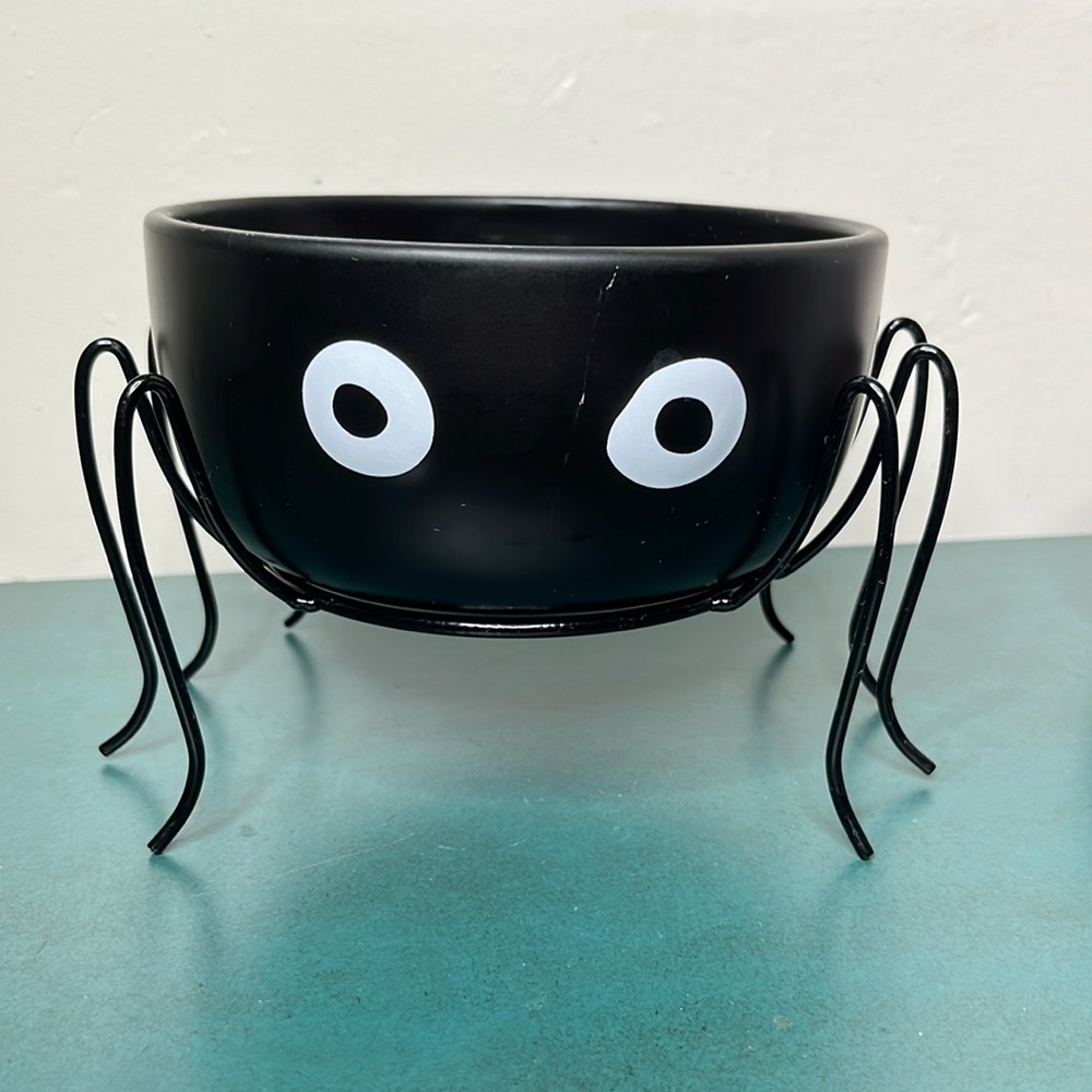 Midnight market Halloween spider candy dish